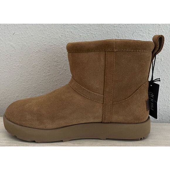 UGG 1019643 Australia Women Sz 6.5 Classic Mini Waterproof Boots Chestnut - Picture 5 of 10